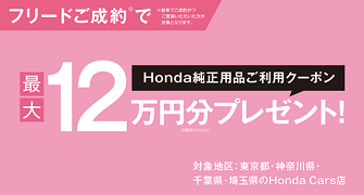 【千葉県Honda Cars】フリードご成約で最大12万円分用品クーポンプレゼント‼